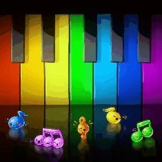 Разноцветное пианино